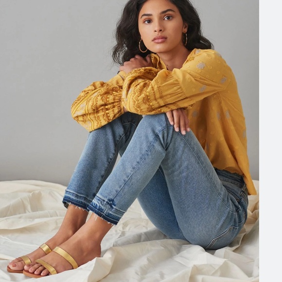 Pilcro | Slim Straight Cigarette Distressed Denim Jeans - Picture 6 of 8